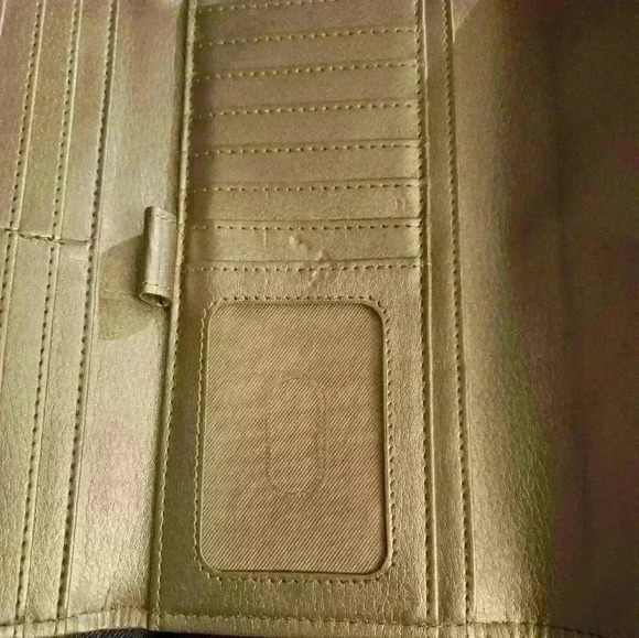 Dana Buchman Purse & envelope wallet.  Purple striped. - Picture 15 of 16